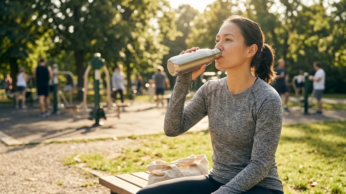 Three branded water bottle materials side by side: stainless steel, aluminum, and clear Tritan