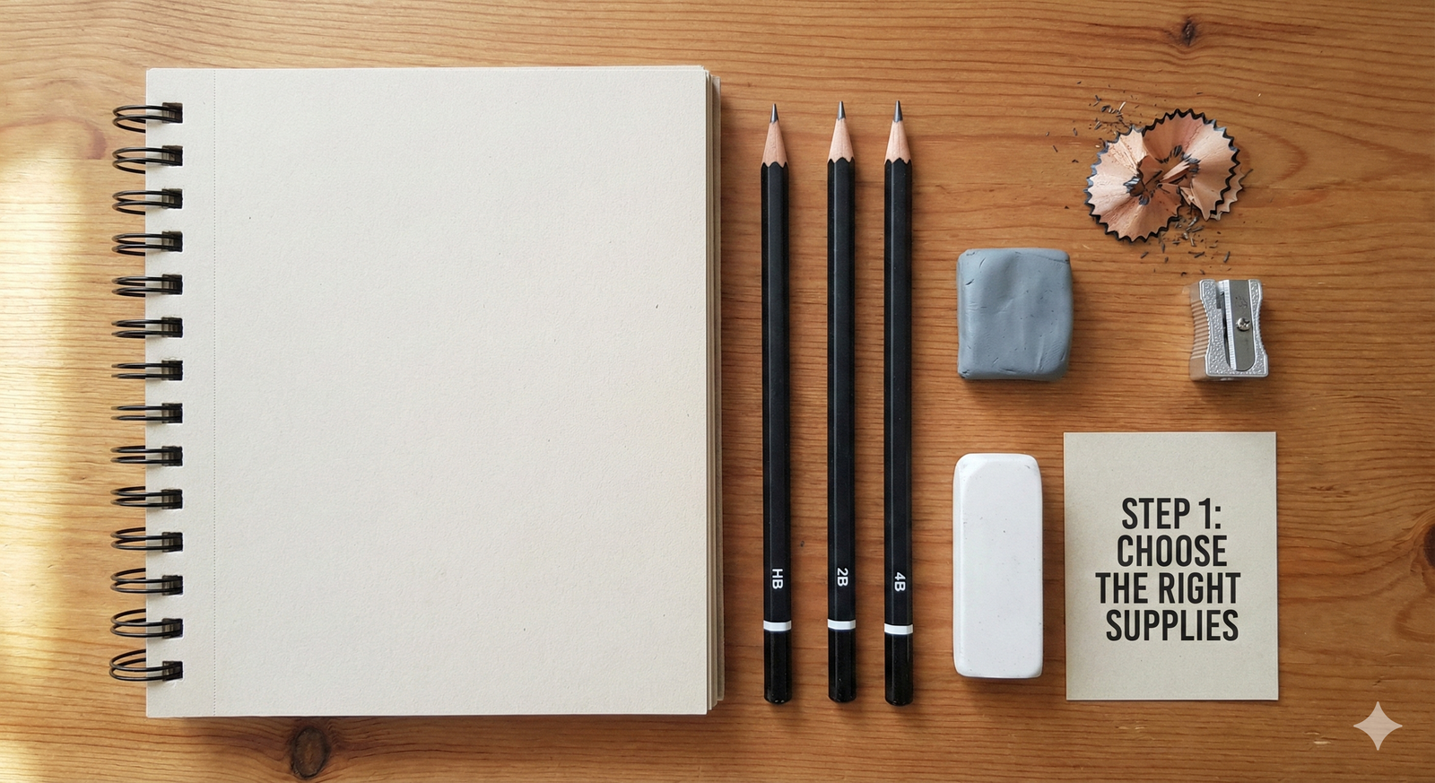 Step 1 Choose the right supplies to learn how to draw for beginners