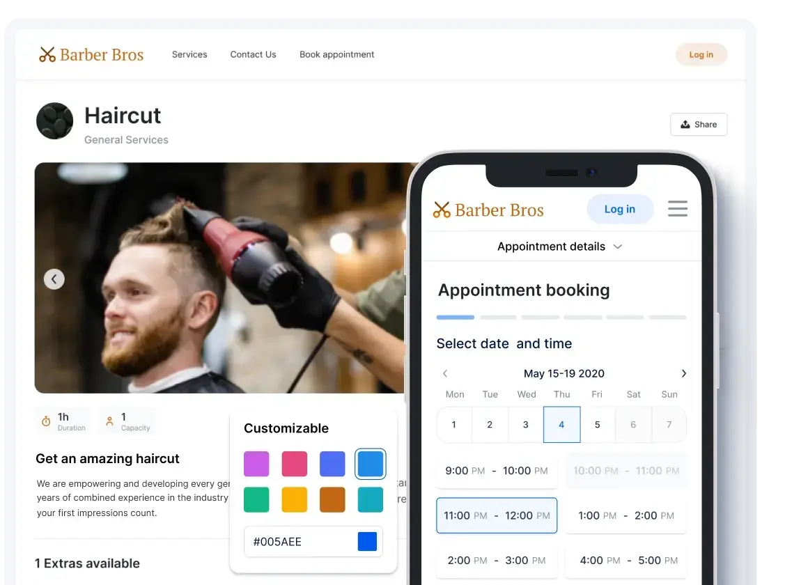 online booking for a barbershop   Promotional Product Inc.