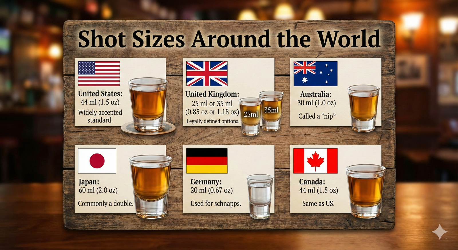 Shot Sizes Around the World