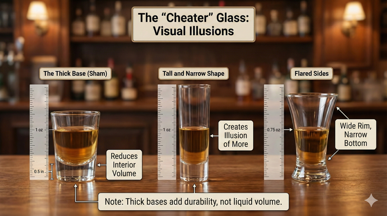 The “Cheater” Glass Why Shot Glasses Trick Your Eyes