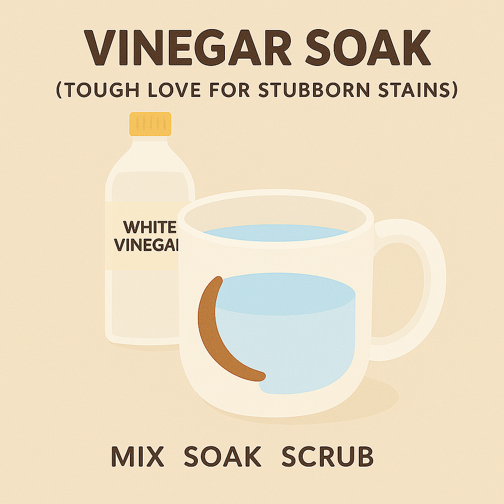 3. Vinegar Soak Tough Love for Stubborn Stains