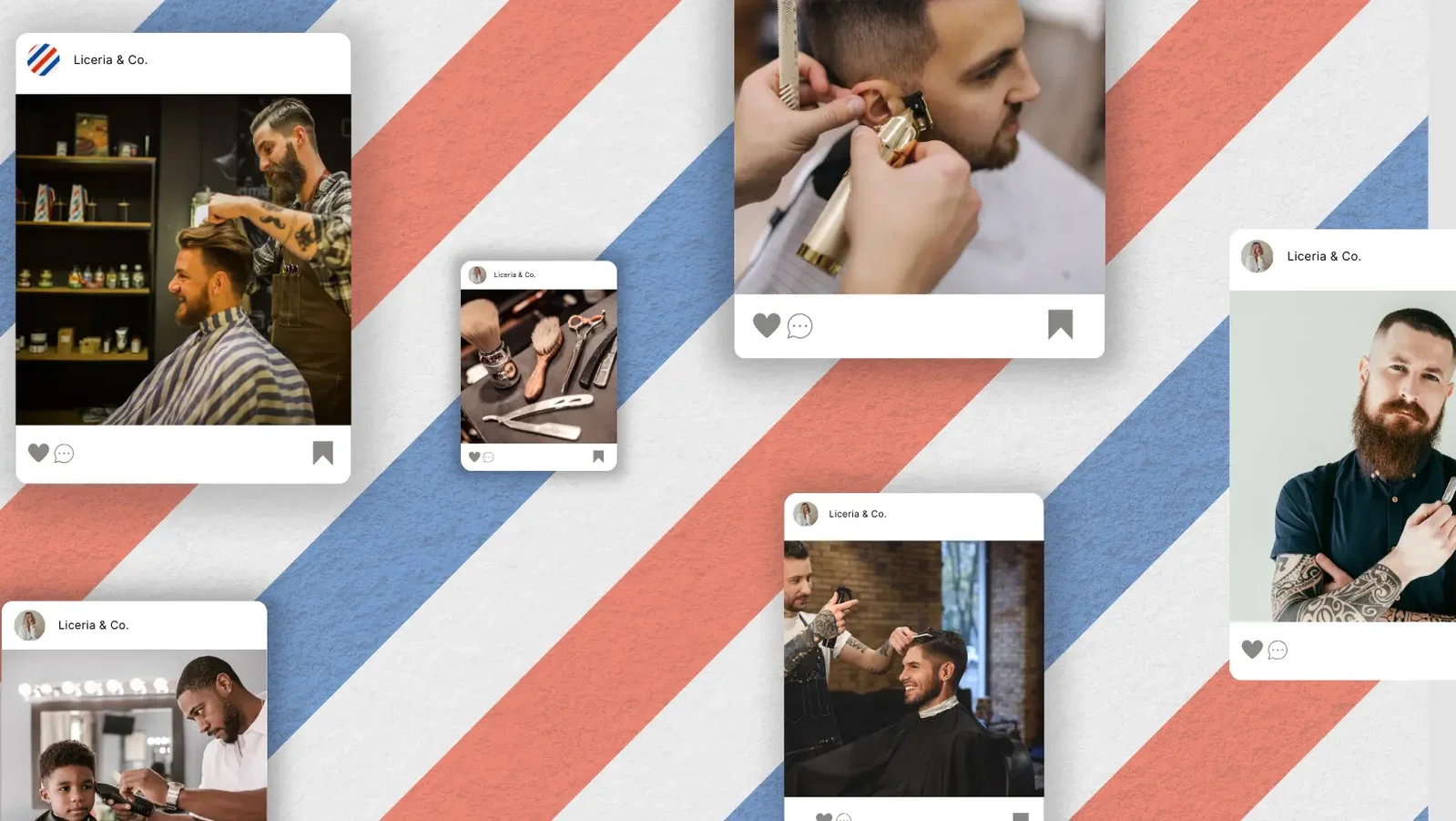 Social media is like a big online hangout. Everyone shares pictures and talks about what they like. For a barbershop, it's a great place to show off their haircuts and styles. When you use social