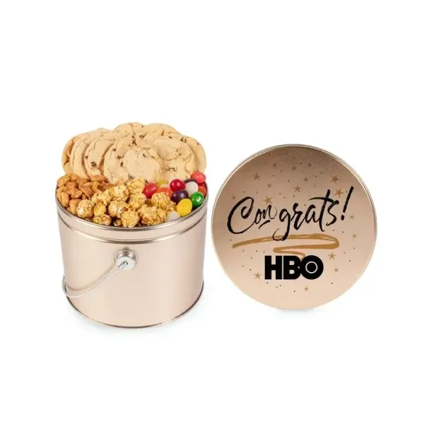 Custom Popcorn in a Tin