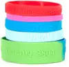 Embossed Silicone Wristbands - 1/2"