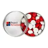 1.5 oz. Color Choice M&M'S® in Silver Tin with Custom Printed Lid