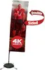 10' Streamline Rectangle Sail Sign Kit (Double-Sided with Scissor Base)