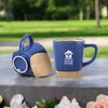 11 oz. Ceramic Mug w/ Removable Bamboo Coaster