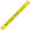 Custom Enamel Wood Ruler - Metric & English Scale, Assorted Colors