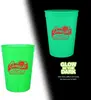 Custom 12oz Nite Glow Plastic Stadium Cup w/ Optional Lid