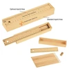 12-Piece Colored Pencil Set In Wooden Ruler Box