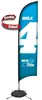 13' Premium Razor Sail Sign Kit (Double-Sided with Scissor Base)