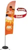 13' Streamline Razor Sail Sign Kit (Double-Sided with Scissor Base)