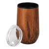 14 oz Wood Tone Economy Stainless Steel Stemless Wine