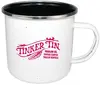 15oz Custom Enamelware Iron Mug with Stainless Rim - BPA Free, Dishwasher Safe, Multi-Location Imprint