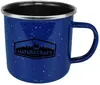 15oz Custom Enamelware Iron Mug with Stainless Rim - BPA Free, Dishwasher Safe, Multi-Location Imprint