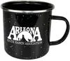 15oz Custom Enamelware Iron Mug with Stainless Rim - BPA Free, Dishwasher Safe, Multi-Location Imprint