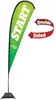 15' Premium Teardrop Sail Sign Kit (Double-Sided with Scissor Base)