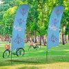 15' Value Razor Sail Sign Kit (Single-Sided with Cross Base)