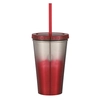 16 Oz. Stainless Steel Double Wall Chroma Tumbler With Straw