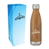 16 Oz. Swig Stainless Steel Woodtone Bottle With Custom Box