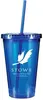 16 oz Customizable Acrylic Insulated Tumbler with Straw - Ideal for Corporate Gifts & Promotions