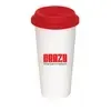 17 Fl. Oz. Mug with Silicone Lid: White mug