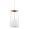 17 Oz. Soda Lime Glass Can With Bamboo Lid