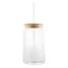 17 Oz. Soda Lime Glass Can With Bamboo Lid