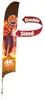 17' Streamline Razor Sail Sign Kit (Double-Sided with Ground Spike & Ground Anchor)