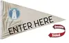 2.5' x 4' Polyester Pennant Flag Double-Sided