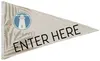 2.5' x 4' Polyester Pennant Flag Single-Sided