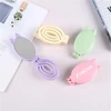 2 in 1 Cat-Ear Shape Hollow Foldable Mirror Comb