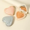 2 in 1 Marble Heart Foldable Air Cushion Comb & Mirror