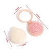 2 in 1 Marble Round Foldable Air Cushion Comb & Mirror