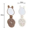 2-in-1 Rabbit Ear Shape Mirror Airbag Massage Comb