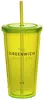 Personalized Double Wall Acrylic Tumbler with Straw - 20 oz. (2 Color Imprint)