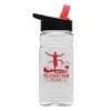 Personalized Clear Sports Bottle with Flip Straw Lid - 20oz