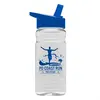 Personalized Clear Sports Bottle with Flip Straw Lid - 20oz