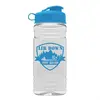 Custom Clear Sports Bottle - 20 oz. with Flip Top Lid