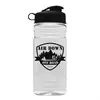 Custom Clear Sports Bottle - 20 oz. with Flip Top Lid