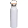 20 Oz. Double-Wall Bottle with Bamboo Lid in Rose Gold