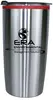 20 oz. Stainless Tumbler with Flip Lid and Straw for Hot and Cold Beverages - Customizable Promotional Item