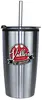20 oz. Stainless Tumbler with Flip Lid and Straw for Hot and Cold Beverages - Customizable Promotional Item