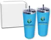 Customizable 22oz Vacuum Insulated Tumbler with Flip Lid & Straw - Corporate Gift