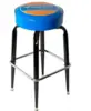 Black Frame Bar Stool with Seat Logo - 24"