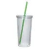 24 Oz. Double Wall Acrylic Tumbler With Straw