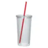 24 Oz. Double Wall Acrylic Tumbler With Straw