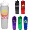 USA made 24oz Eco-Friendly Reusable PET Bottle with Colorful Push-Pull Lid