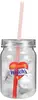 Plastic Mason Jar with Mood Straw - 24 oz.